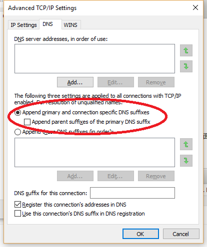 TCP/IPv4 Settings